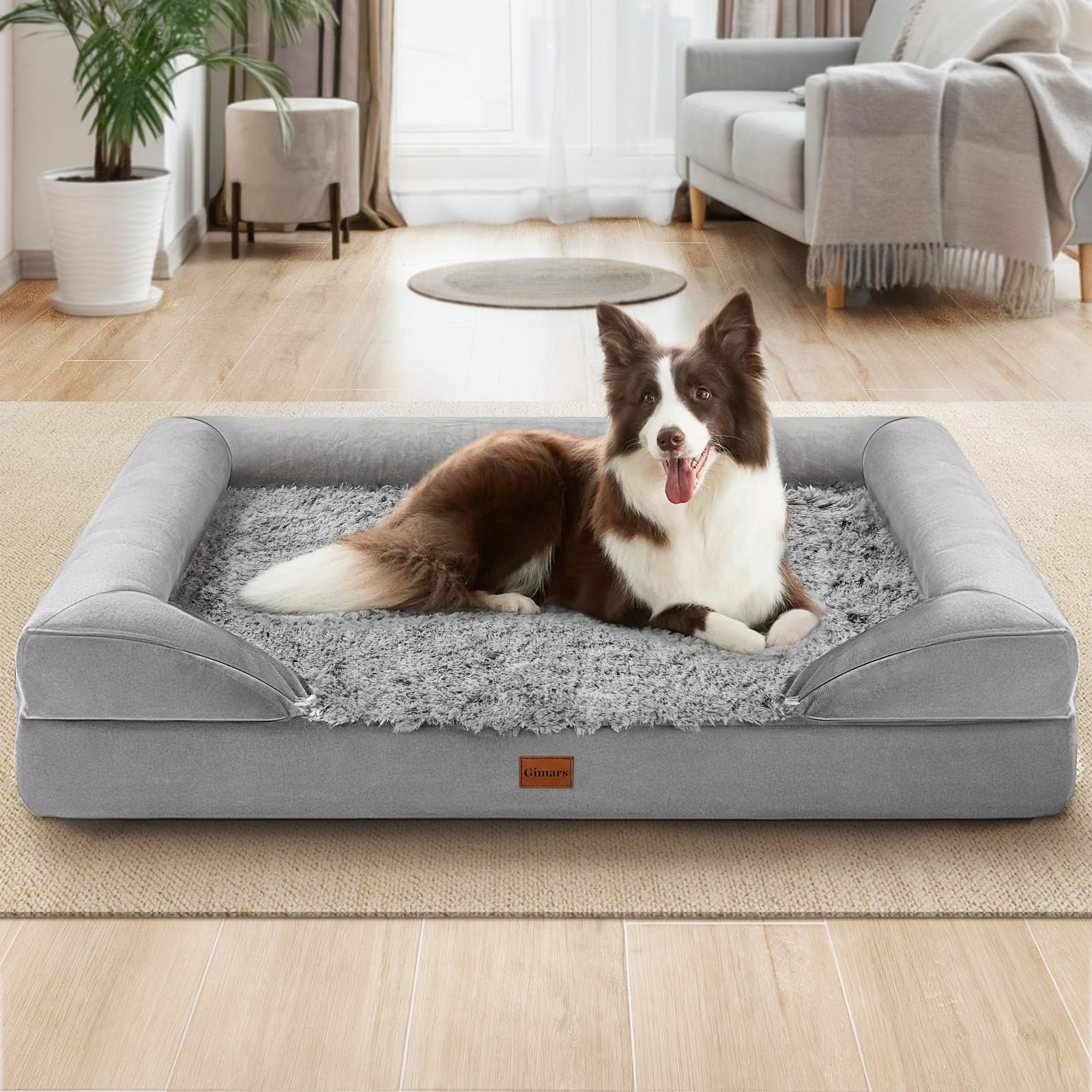 Gimars Large Dog Bed, Dog Bed with Memory Foam