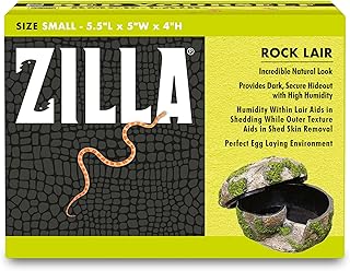Zilla 100111350 Rock Lair, Small Naturalistic Hideaway, 5" X 5.5" X 4"