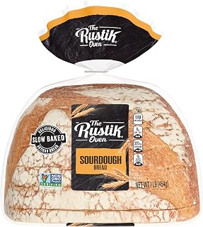 The Rustik Oven Sourdough Bread, Bread Free From Artificial Colors and Flavors, 16 Oz Loaf