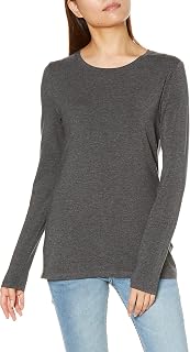 Amazon Essentials Women's Long Sleeve Round Neck T-Shirt, Classic Cut (Available in Plus Size)
