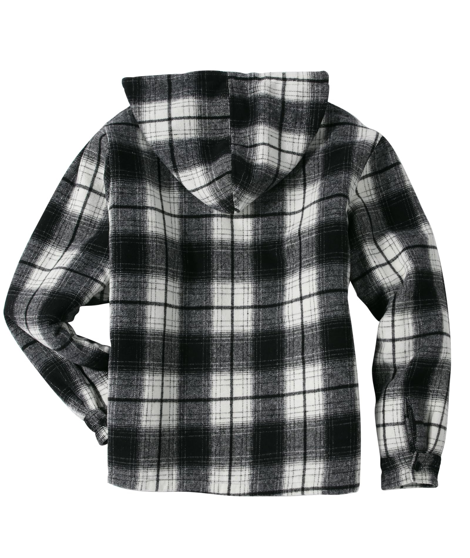 SCODI Men's Flannel Shirt Jacket Fleece Sherpa Lined Plaid Zip Up Hoodies