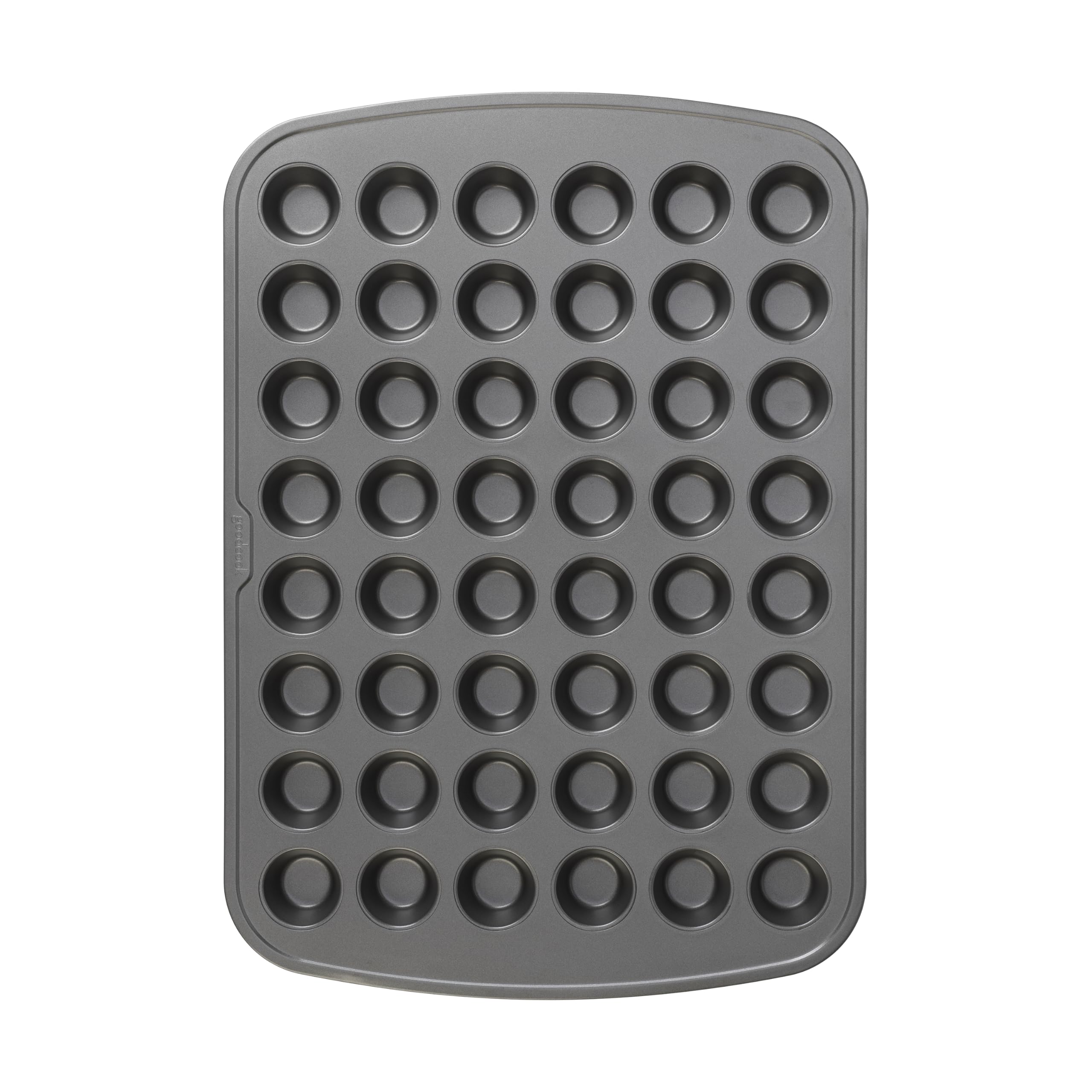 GoodCook 48-Cup Nonstick Steel Mini Cupcake and Muffin Pan, Gray