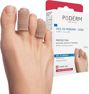 PODERM – CORN/PARDRIX EYE PROTECTION GEL ARNICA PATENTED - Foot orthosis – Immediately relieves pain – Prevents calluses - 100% natural active ingredients – Proven effectiveness – Swiss Lab