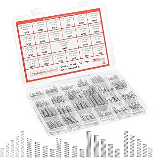 300PCS Compression Springs Assortment 23 Sizes for Home Repair DIY | Stainless Steel Spring