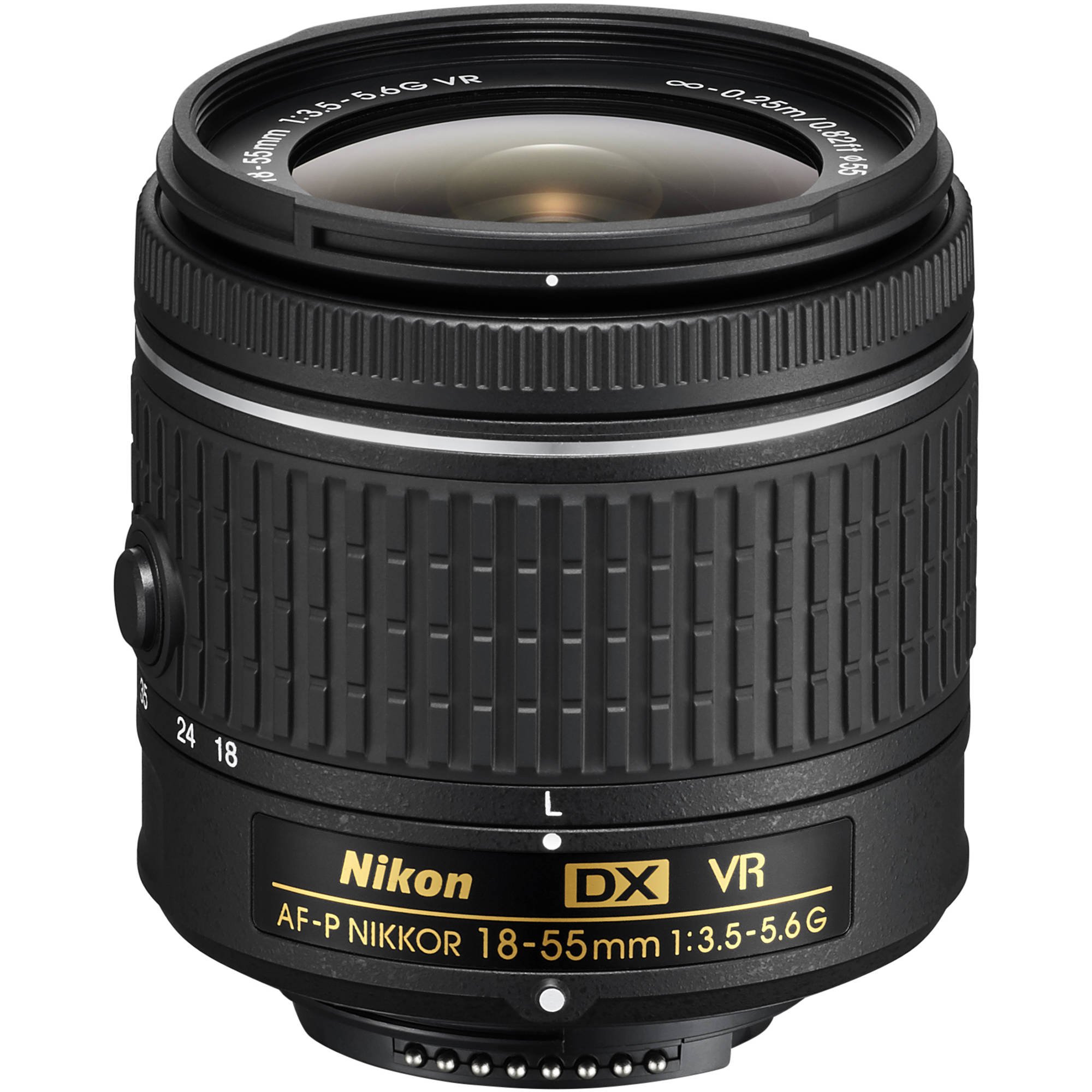 Nikon 18-55mm f/3.5-5.6G VR AF-P DX Zoom-Nikkor Lens - (Renewed)