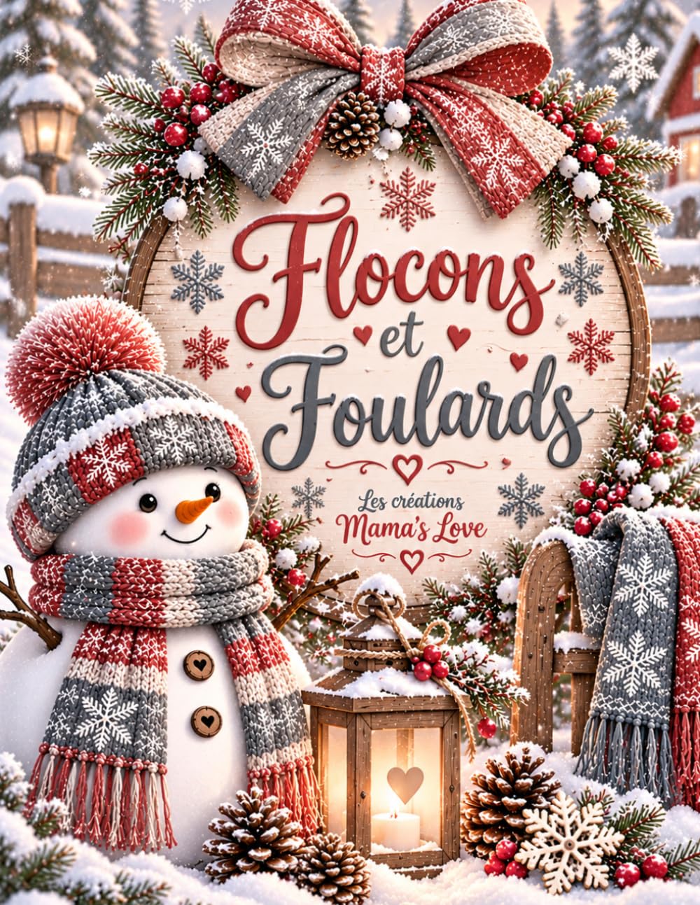 Flocons et foulards: Coloriage grayscale coloring