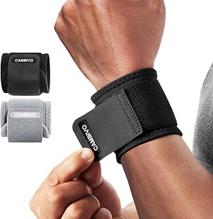CAMBIVO Wrist Bandages Strength Training, Pack of 2 Adjustable Wrist Support Sports, Wrist Wrap for Fitness, Gym, Sports Protection, Everyday Use