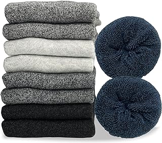 Hocerlu Thermal Socks for Men- 5 Pairs Thick Winter Warm Crew Socks