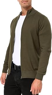 Indicode Men Lau Cardigan with Turtleneck made of 80% cotton