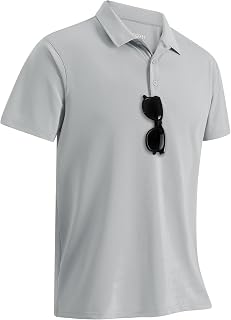 33,000ft mens short sleeve polo golf polo moisture wicking quick dry outdoor sports athletic tennis