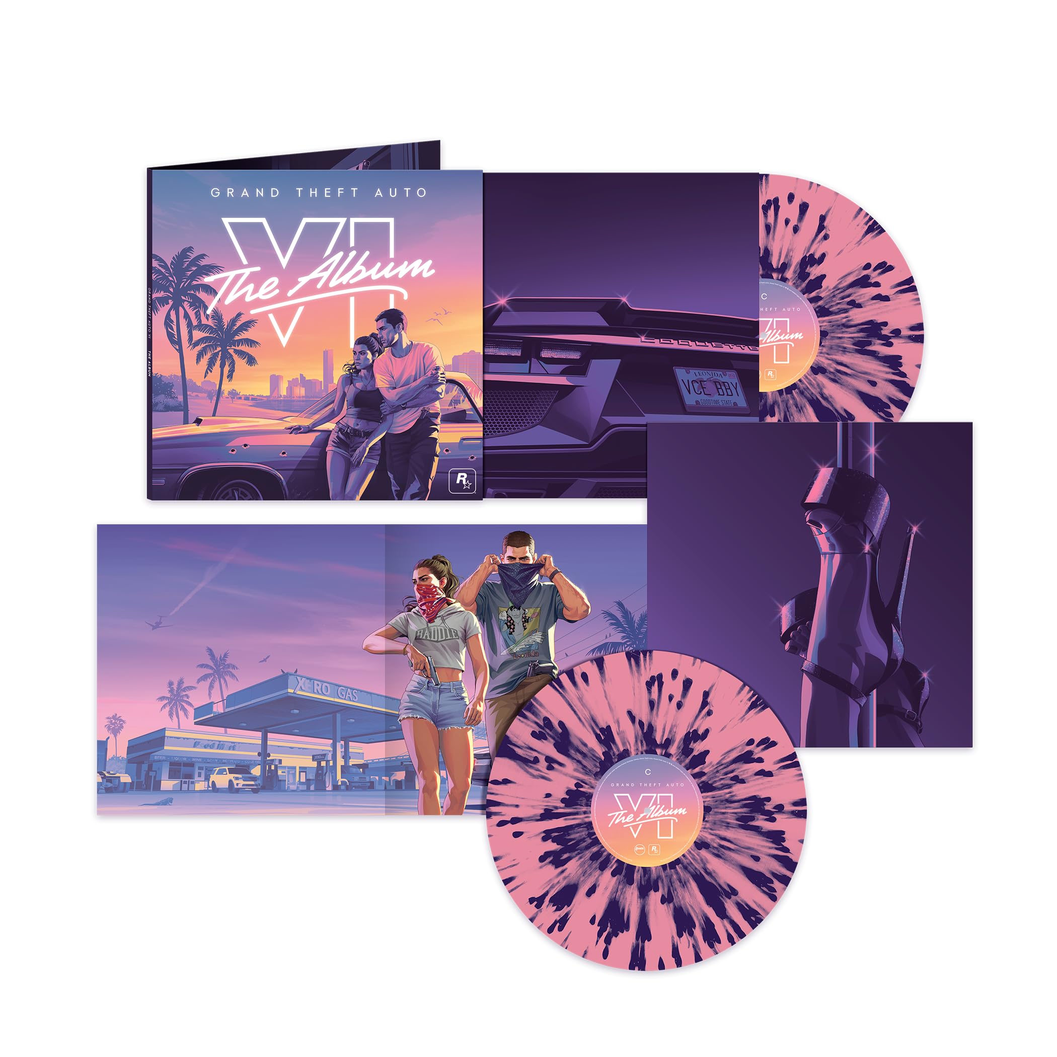 Grand Theft Auto VI: The Album (Pink & Violet Splatter Vinyl - Exclusive to Amaz