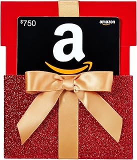 Amazon.ca $750 Gift Card in a Red Reveal (Classic Black Card Design)