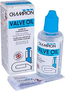 Champion Valve Oil for Brass Musical Instruments | Valve & Rotor Lubrication for Cornet, Trumpet, Flugelhorn, Tenor, French, Baritone Horn, Trombone, Euphonium, Tuba. - 50ml