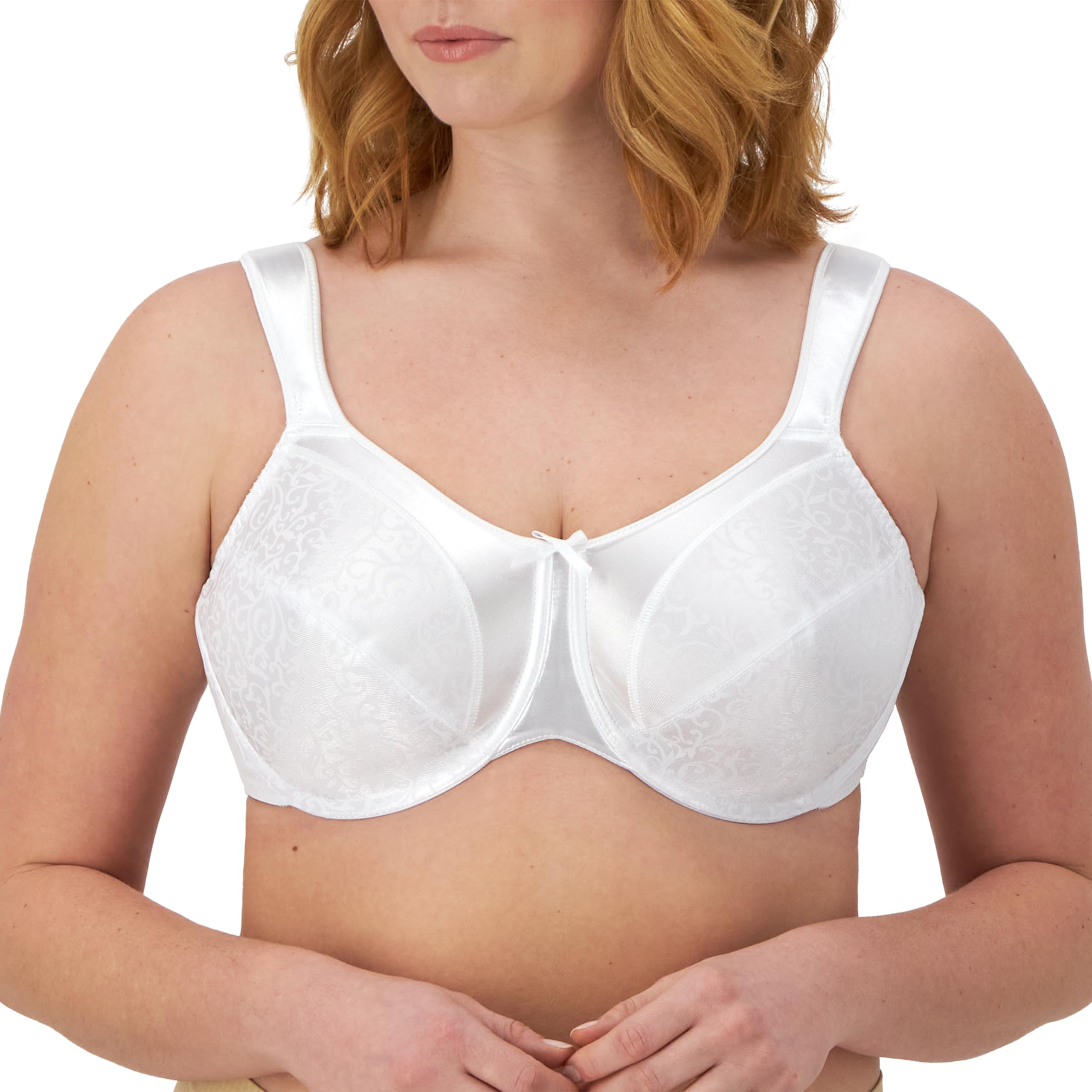 Bali Minimizer Bra with Satin Underwire, Semi-Opaque Women's