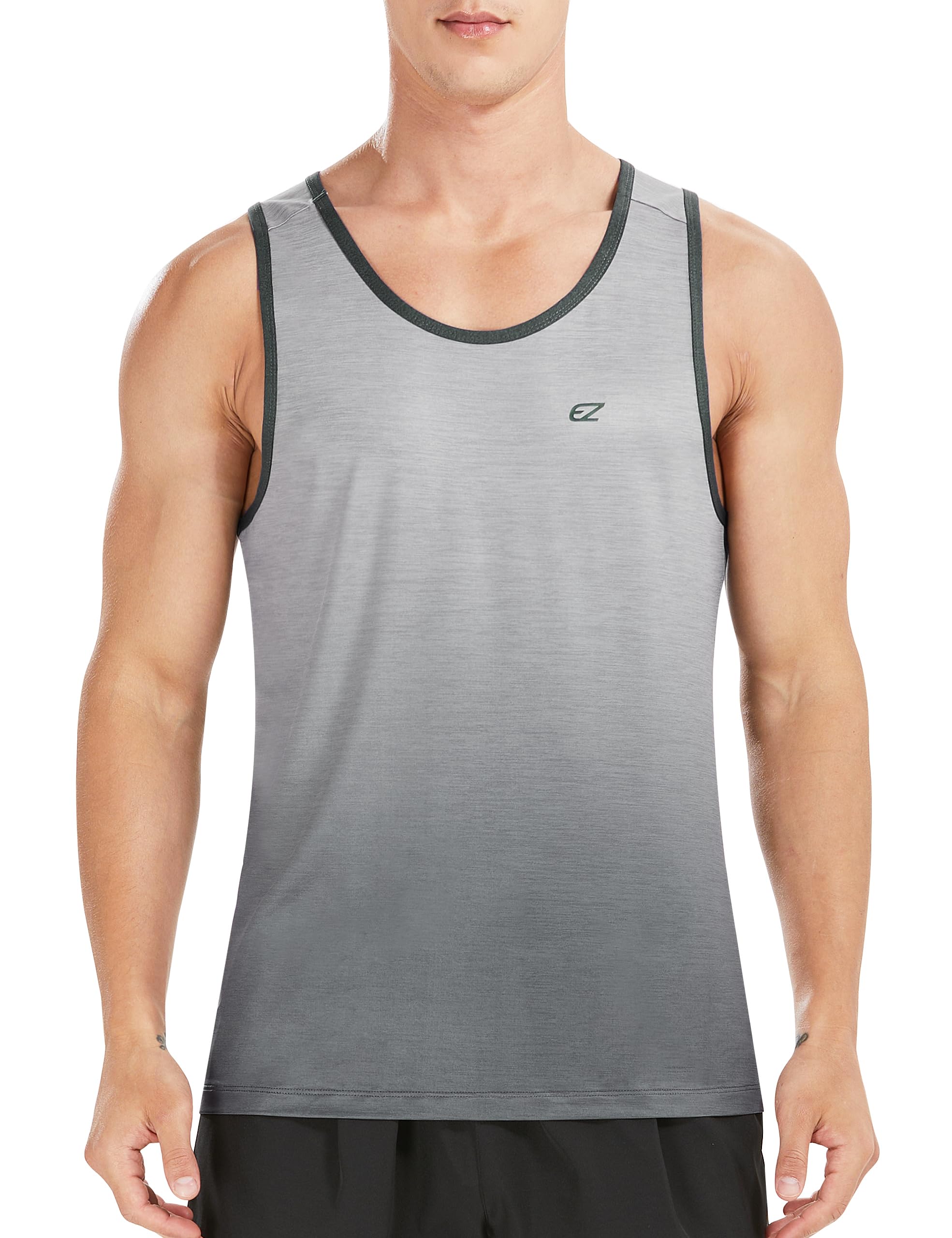 EZRUN Men's Tank Tops Quick Dry Workout Gym Sleeveless Shirts Summer Running Ath