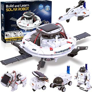 Hechify 6-in-1 Solar Robot Building Kit for Boys Aged 8-13, Educational Robotic Toys for Kids, Science Kits STEM Toys Birthday Gifts for 8 9 10 11 12 Years Old Boys Girls Teens