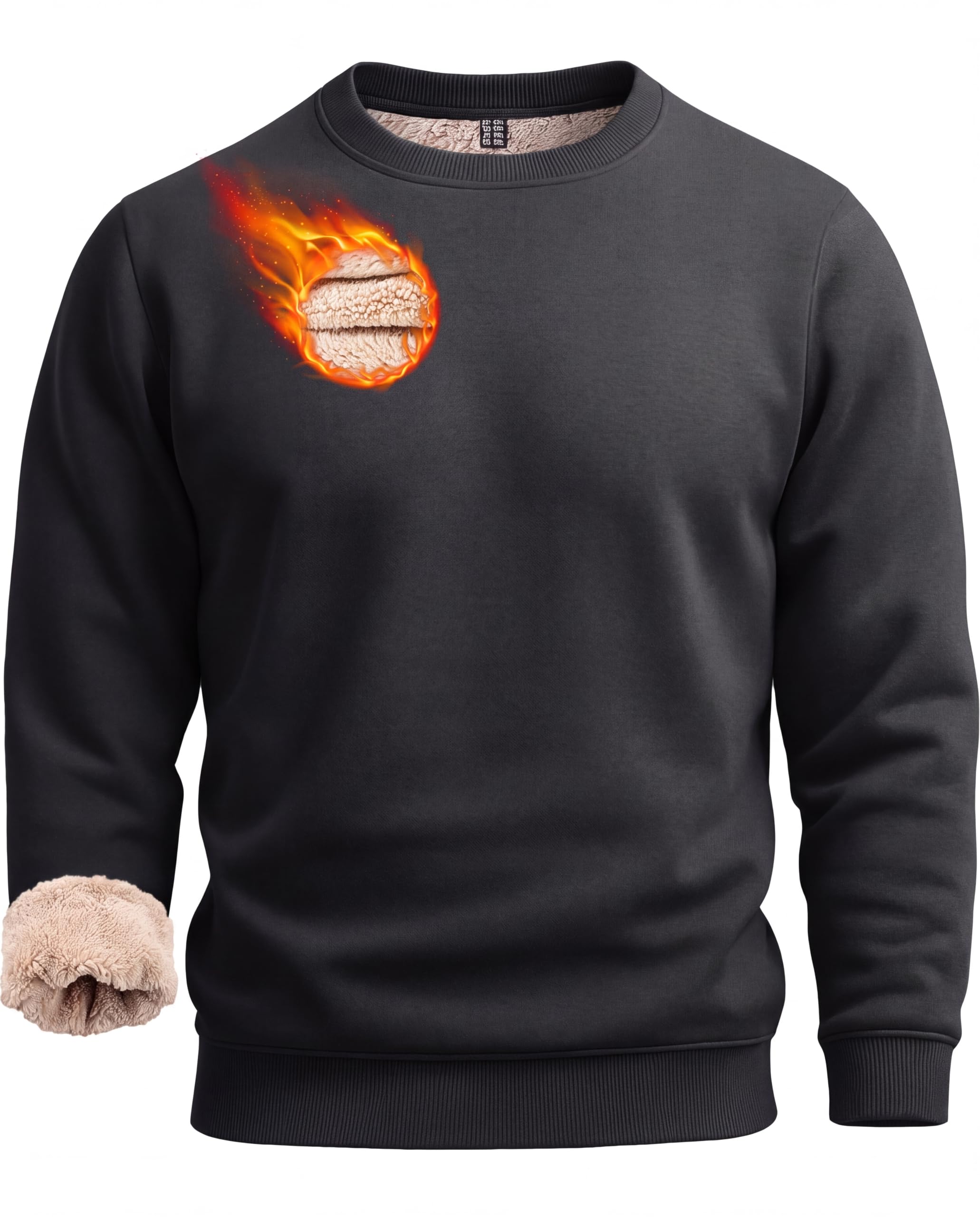 Boladeci Men's Sweatshirt Sherpa Lined Heavyweight Fleece Pullover