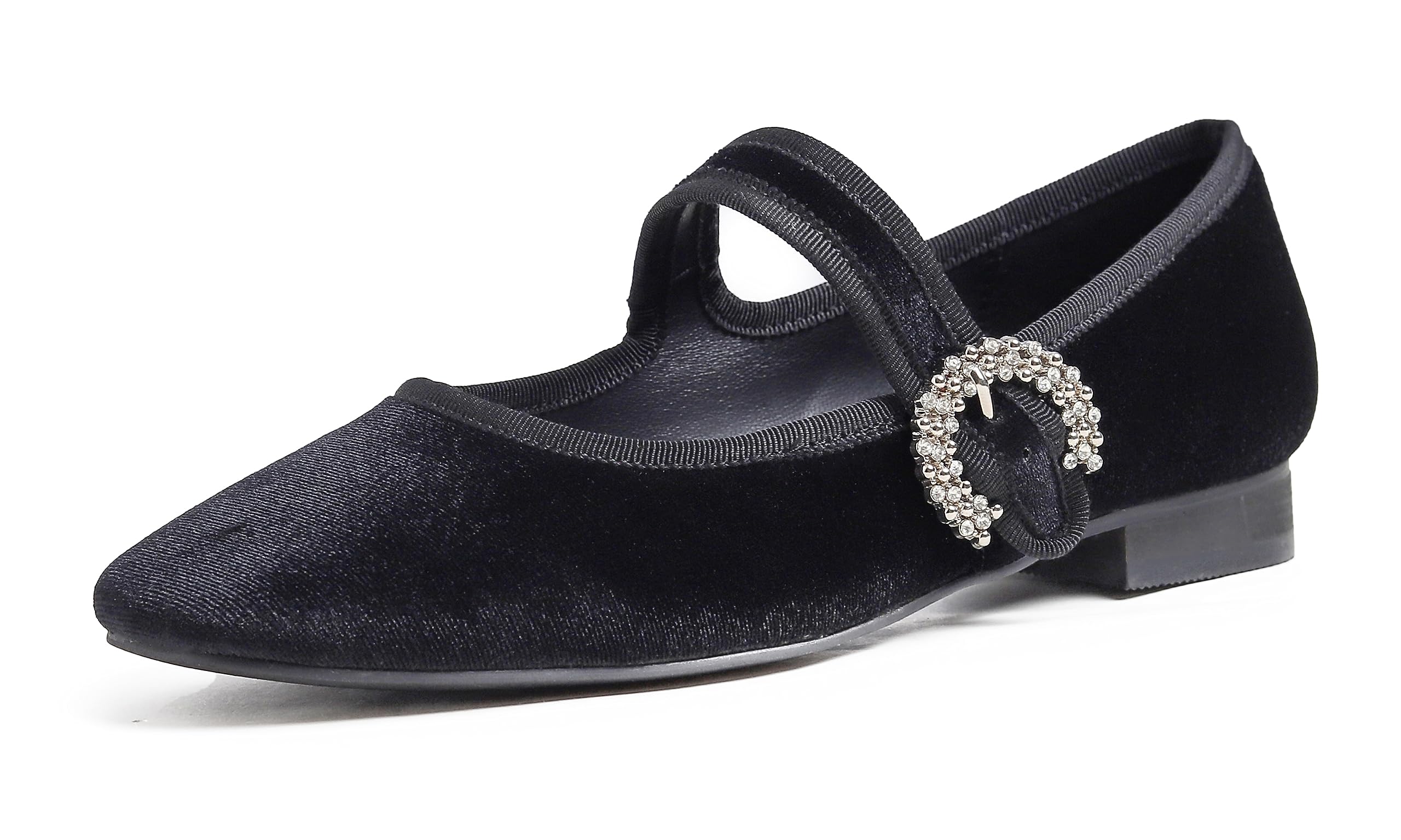 Feversole Women's Square Mary Jane Fashion,Elegant Ladies Casual Shoes Ballet Fl