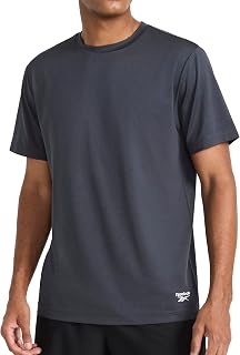 Reebok Sonic Bolt - Camiseta de Manga Corta con Cuello Redondo para Hombre, Ajuste estándar, Tela Ligera y Fresca al Tacto