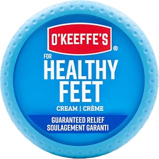 O'Keeffe's Healthy Feet Foot Cream - Dry Cracked Skin Moisturizer 90g Jar | Guaranteed Relief For Extremely Dry, Cracked Feet. Instantly Boosts Moisture and Retain Hydration For Healthy-Looking Feet.