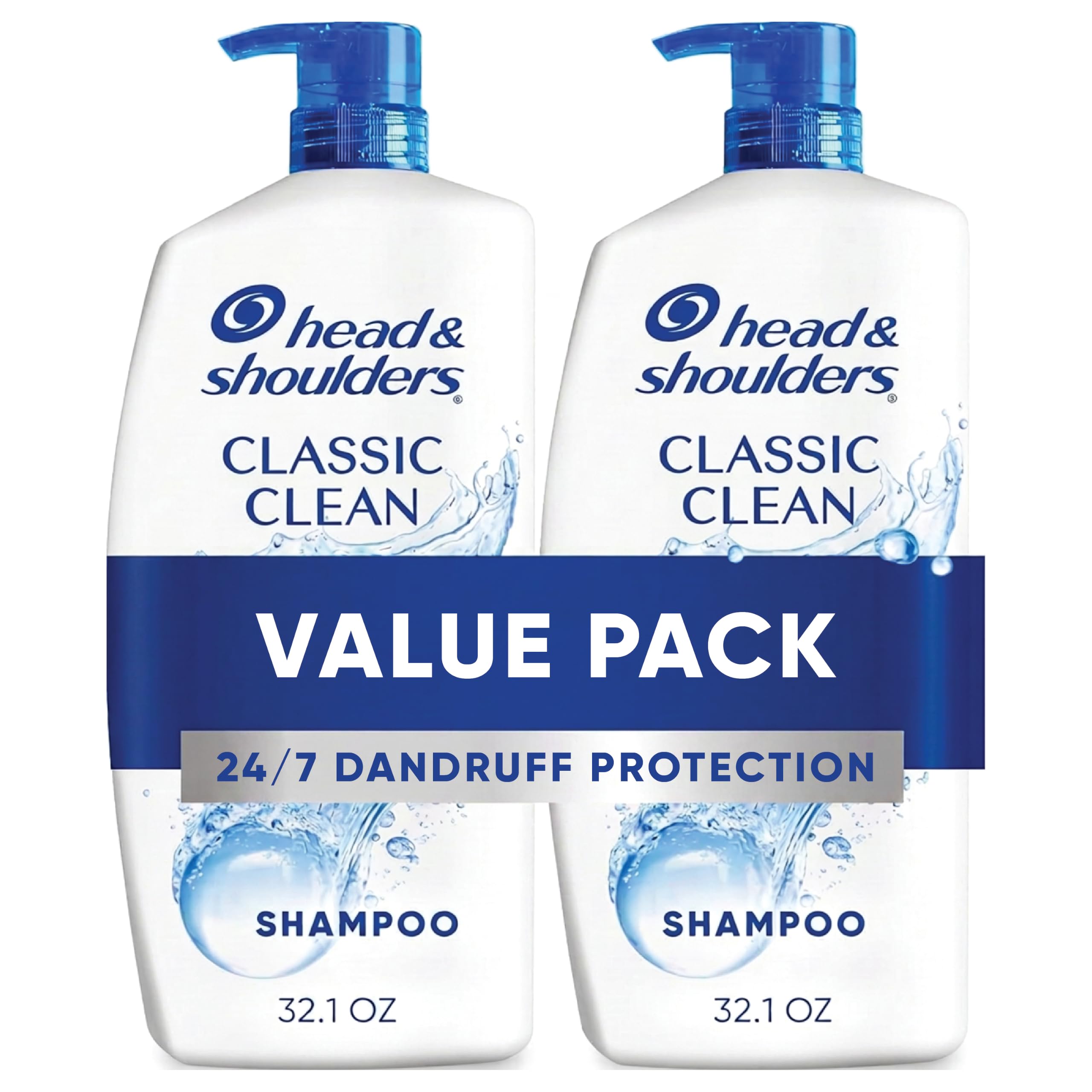 Head &amp; Shoulders Classic Clean Anti-Dandruff Shampoo Twin Pack, 32.1 fl oz E