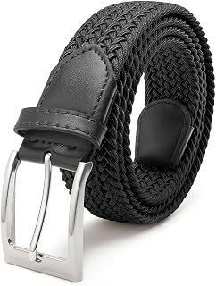 Fairwin Men's Elastic Belt Stretch Braided Belt 3.3 cm