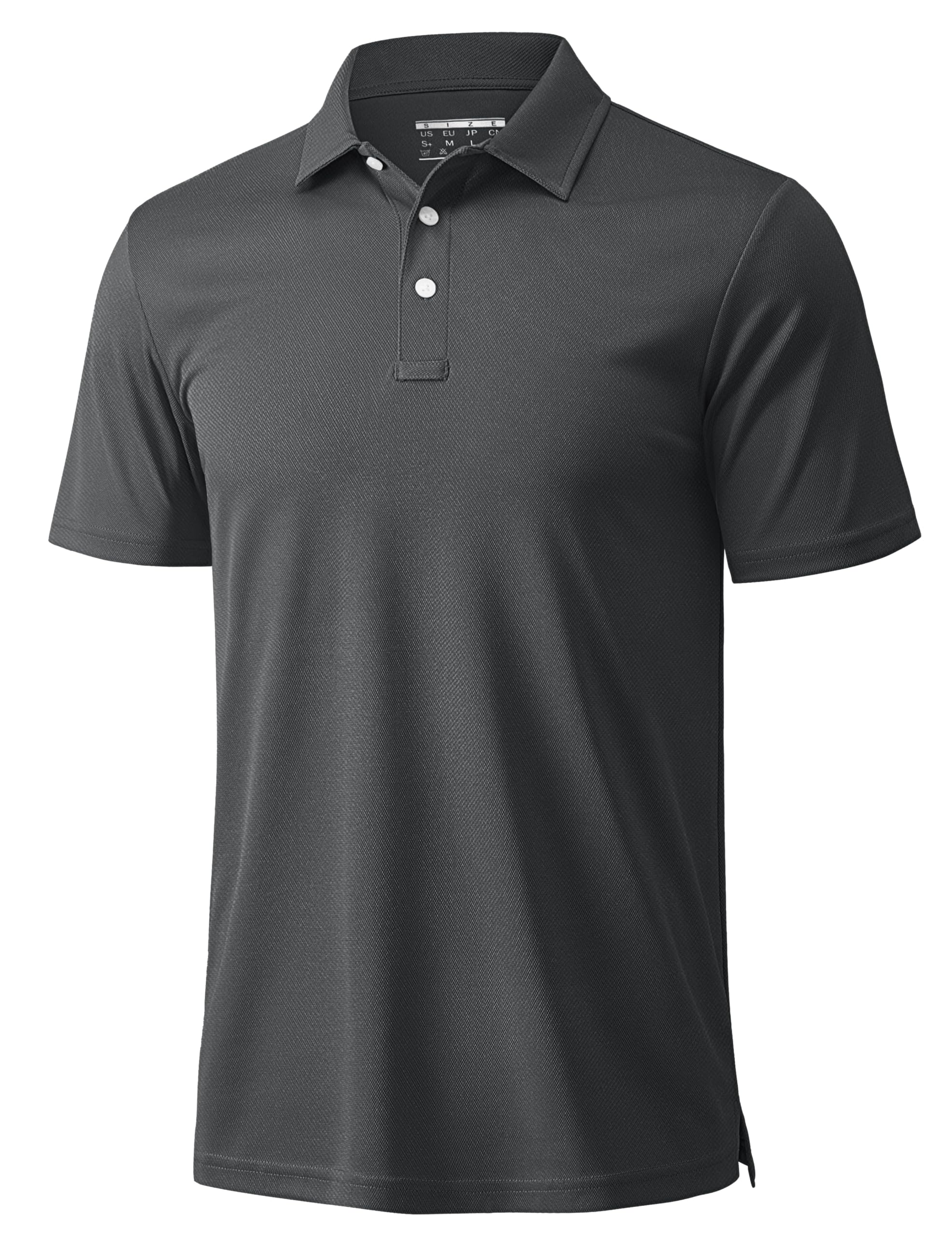 MAGCOMSEN Men's Polo Shirts 3 Buttons Casual Work T Shirts Quick Dry Short Sleev
