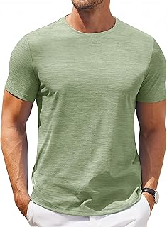 COOFANDY Men's T Shirt Short Sleeve Classic Crew Neck Shirt Casual Summer Basic Tee Shirts