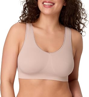Bali Wireless Bra, One Smooth U Seamless No-Bulge Smoothing Bra, Women's Pullover Bralette Bra (Pack of 1)