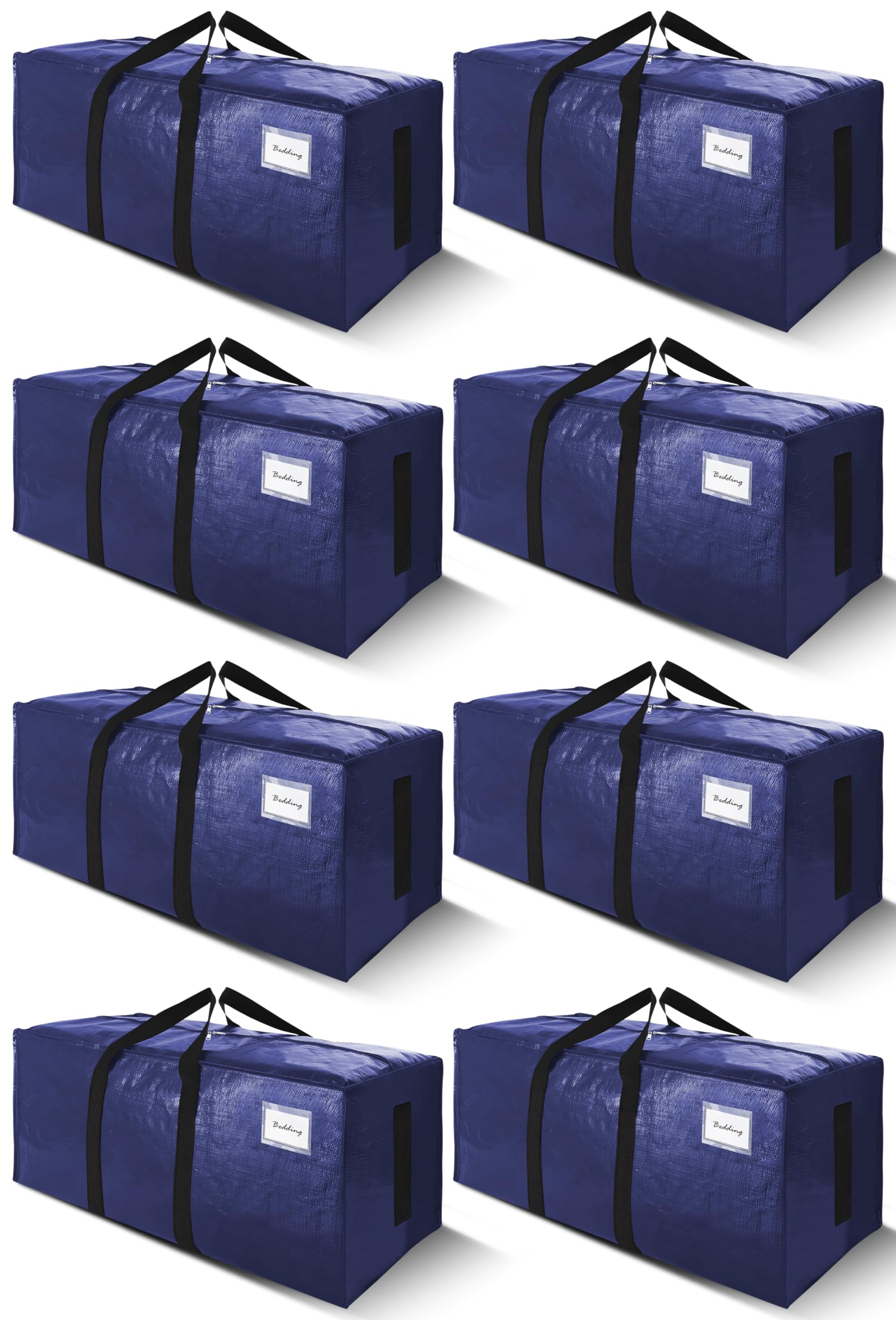 SWEET DOLPHIN 8 Pack 200LB Heavy-Duty Moving Bags with Wrap-Around Handles, Extr