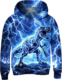Fanient Pullover Boys Girls Fleece Hoodie with 3D Print Hoodie for Children with Kangaroo Pockets