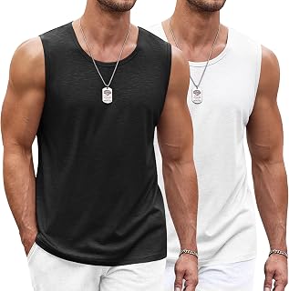 COOFANDY Men's Tank Top Sleeveless Shirt Lightweight Fitness Muscle Shirt Quick-Drying Gym Underarm Shirt Sleeveless Functional Shirt for Men