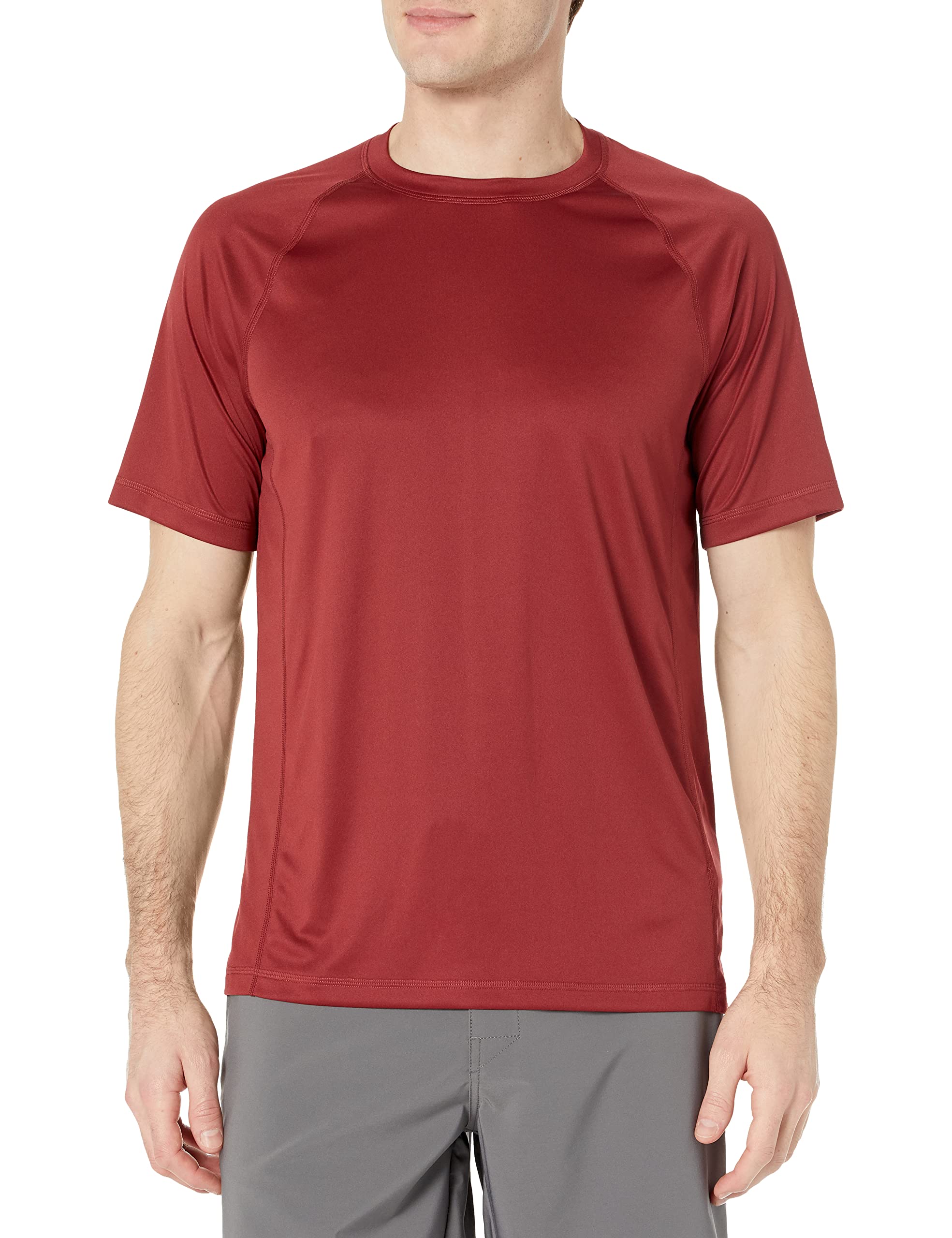 Amazon Essentials Men's Slim-Fit Short-Sleeve Quick-Dry UPF 50 Swim Tee, Breatha