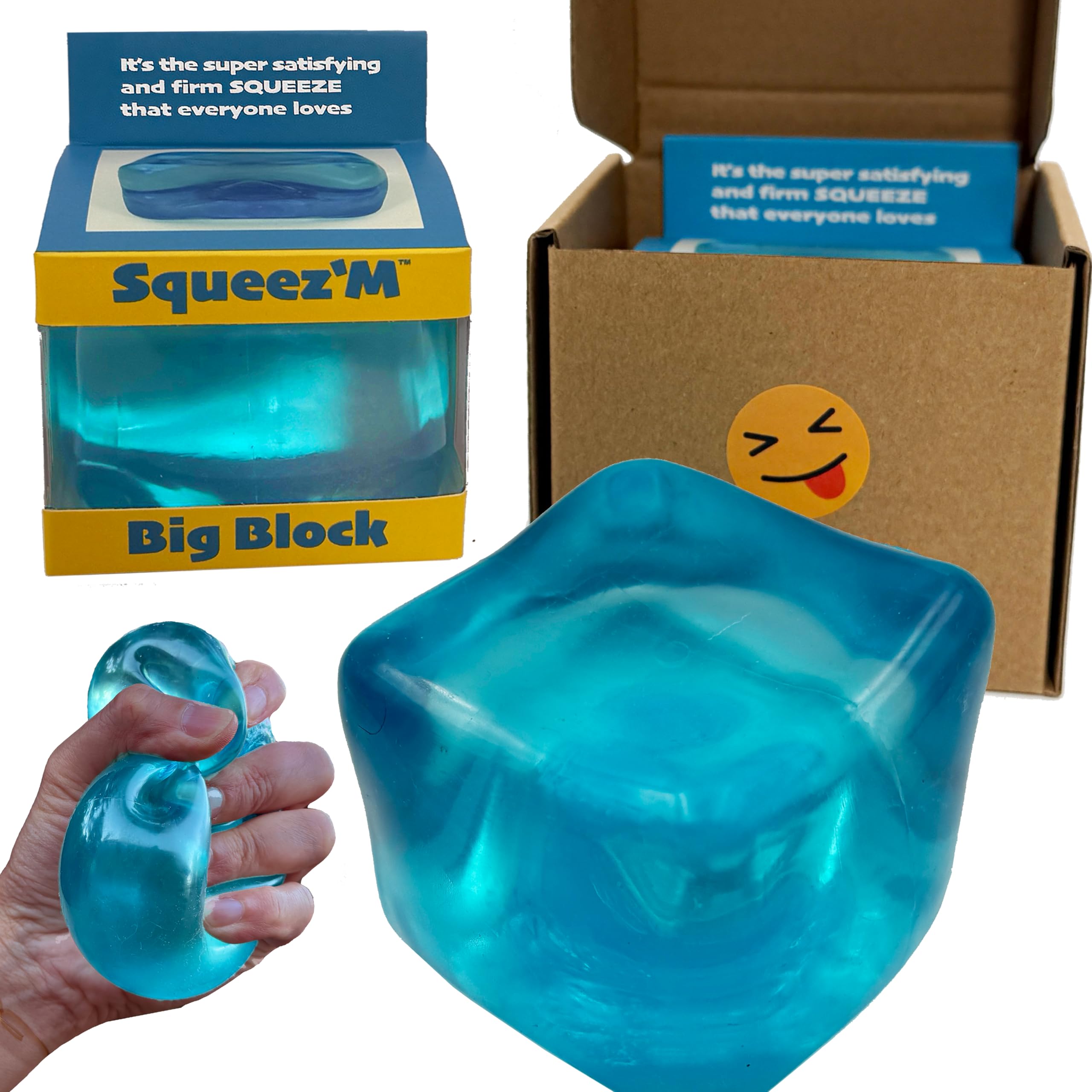 Original BigBlok Premium Stress Cube, Squishy Fidget Toy, Kids & Adults | Non-to