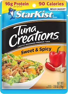 StarKist Tuna Creations Sweet and Spicy, 2.6oz Pouch, 1-Pack | 16g Protein Per Serving, Wild Caught, Shelf Stable, Gluten Free, Soy Free, No Draining, Ready to Eat for Salads