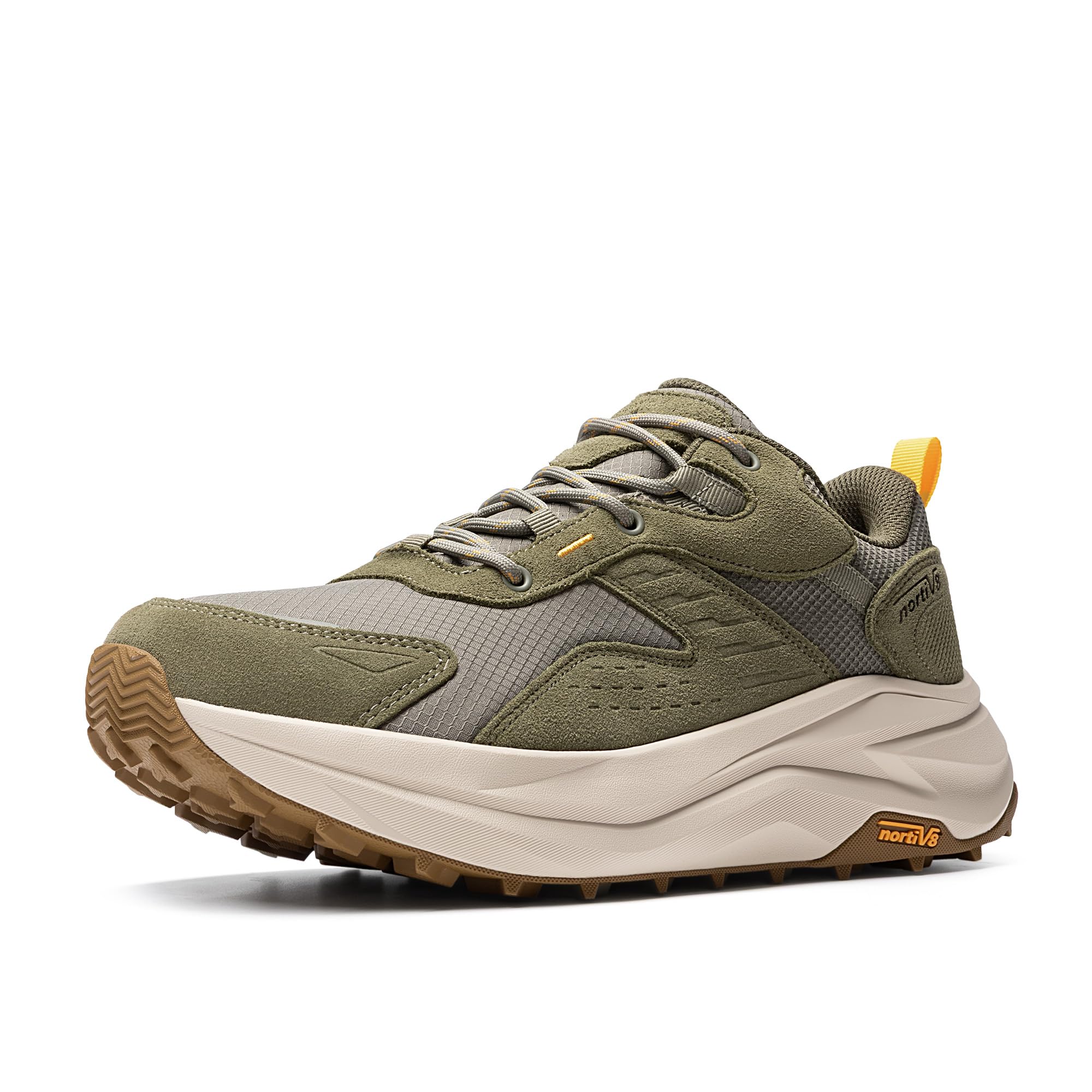 NORTIV 8 Scarpe da trekking da uomo a punta larga, impermeabili, a bassa goccia,