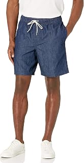 Amazon Essentials Men's Relaxed Fit 8" (20cm) Cotton Shorts with Elastic Waist and Drawstrings