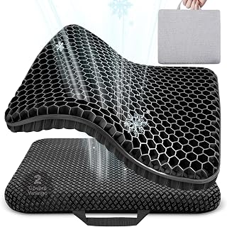 Vmingo Gel Seat Cushion, Thick Big Breathable Honeycomb Design Egg Gel Cushion,Double Thick seat Cushion, Ergonomic Support Pressure Cushion, for Car Office Home Wheelchair Chair
