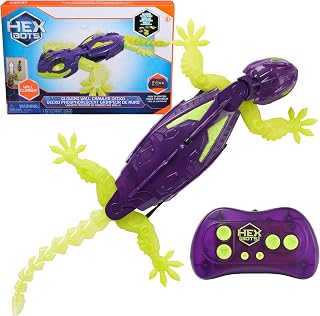 HEX BOTS Glow-in-the-Dark Wall Crawler Gecko Remote Control Toy | Glow-in-the-Dark RC Toy, Wall Climbing Technology, Realistic Limbs, Easy to Use Remote, Prank Toys & Gifts for Kids Ages 4+