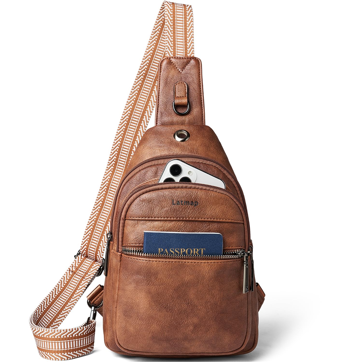 LATMAP Sling Bag For Women Men Crossbody Shoulder Tote Blet Bags Backpack Fanny 