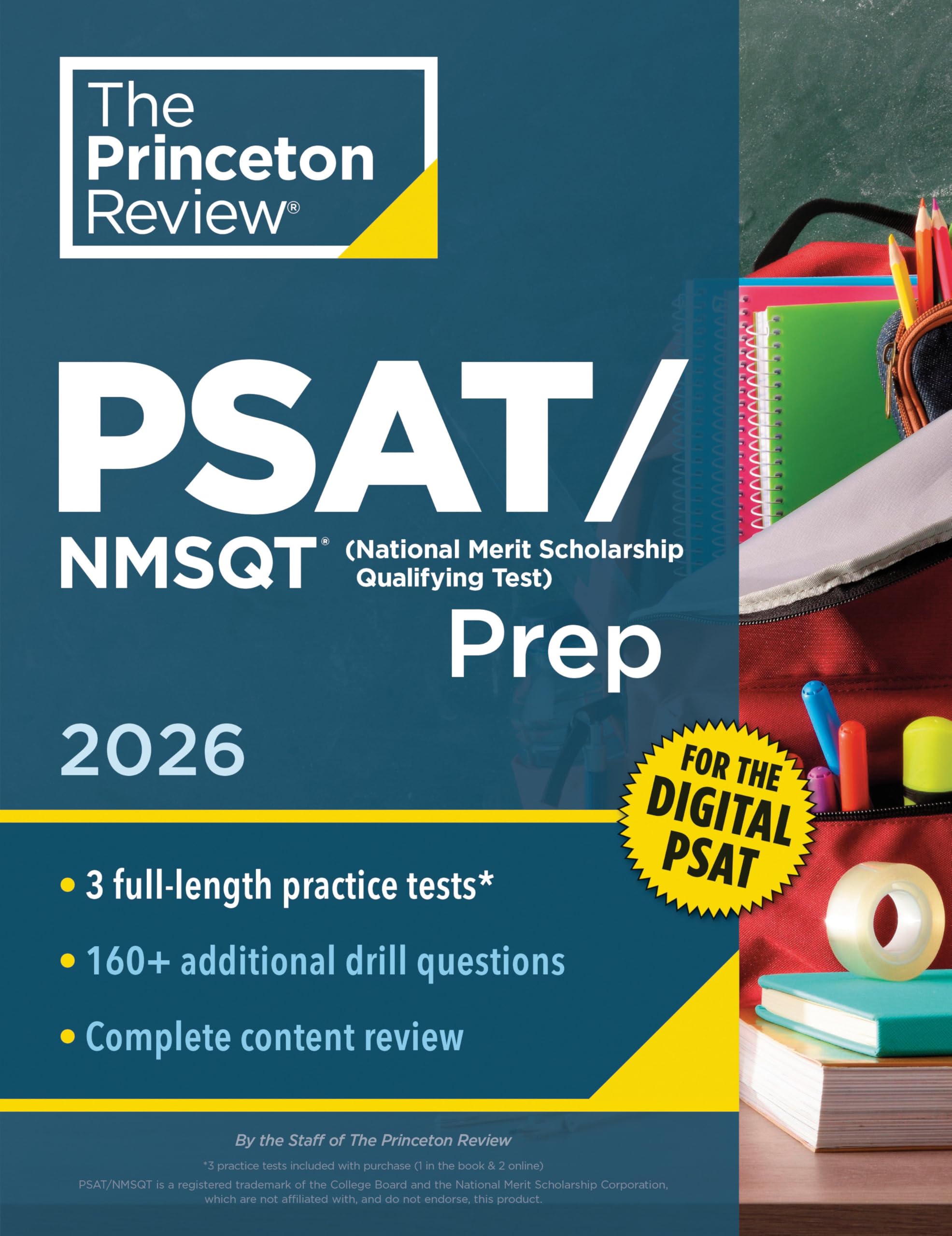Princeton Review PSAT/NMSQT Prep, 2026: 3 Practice Tests + Review + Online Tools