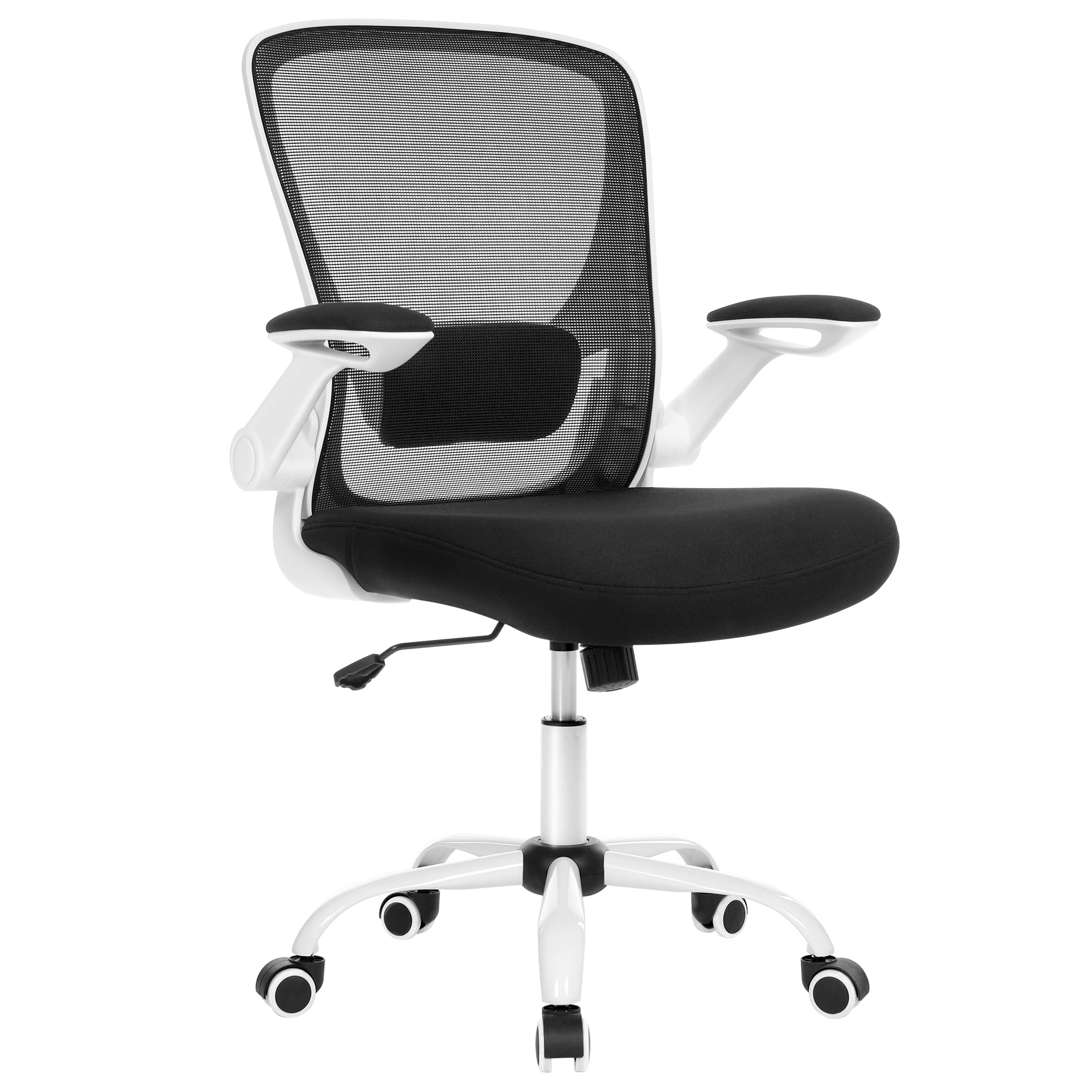 SONGMICS OBN37WT Office Chair, Ergonomic Computer Mesh Chair, Lumbar Support, Os