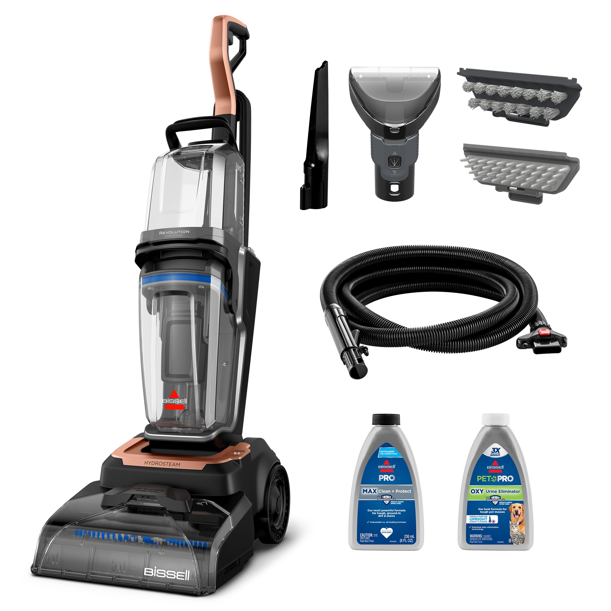 BISSELL Revolution HydroSteam Carpet Cleaner, 4123B | HydroSteam Technology, Ste
