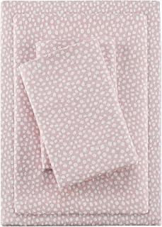 Sleep Philosophy Cozy Flannel Sheets 100% Cotton, Twin Sheet Set, 3 Piece | Warm Flannel Bed Set, Ultra Soft Cold Weather Bedding, Deep Pocket Fits up to 12" Mattress, Novelty Print Blush Dots