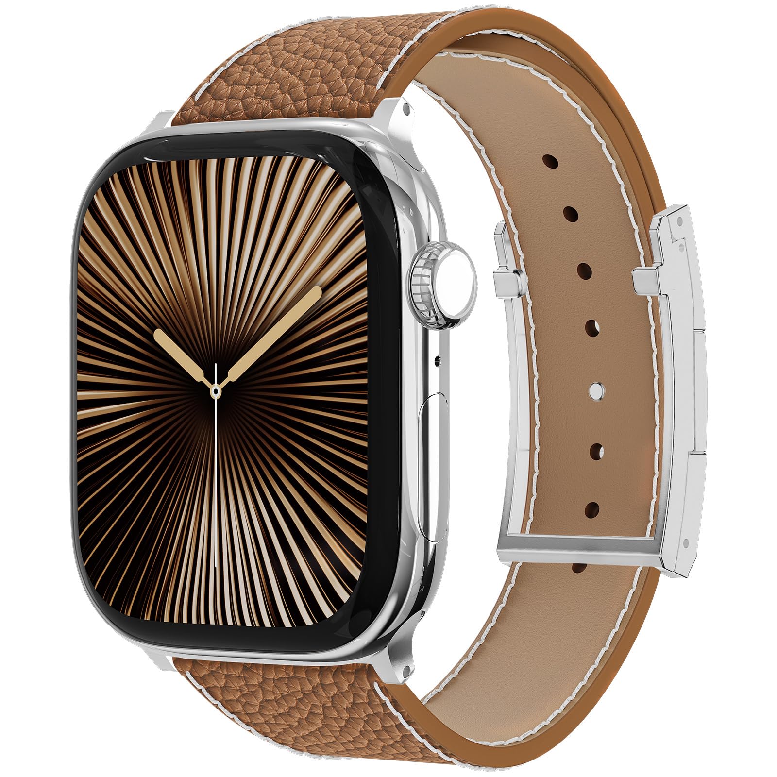 Magnetic Leather Strap Compatible with Apple Watch Ultra Band 49mm 46mm 45mm 44m