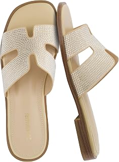 CUSHIONAIRE Voyage Cutout Strap Slides for Women, Slip On Summer Flats, Fashion Footwear, Comfortable Holiday Style Sandals for Women 2025