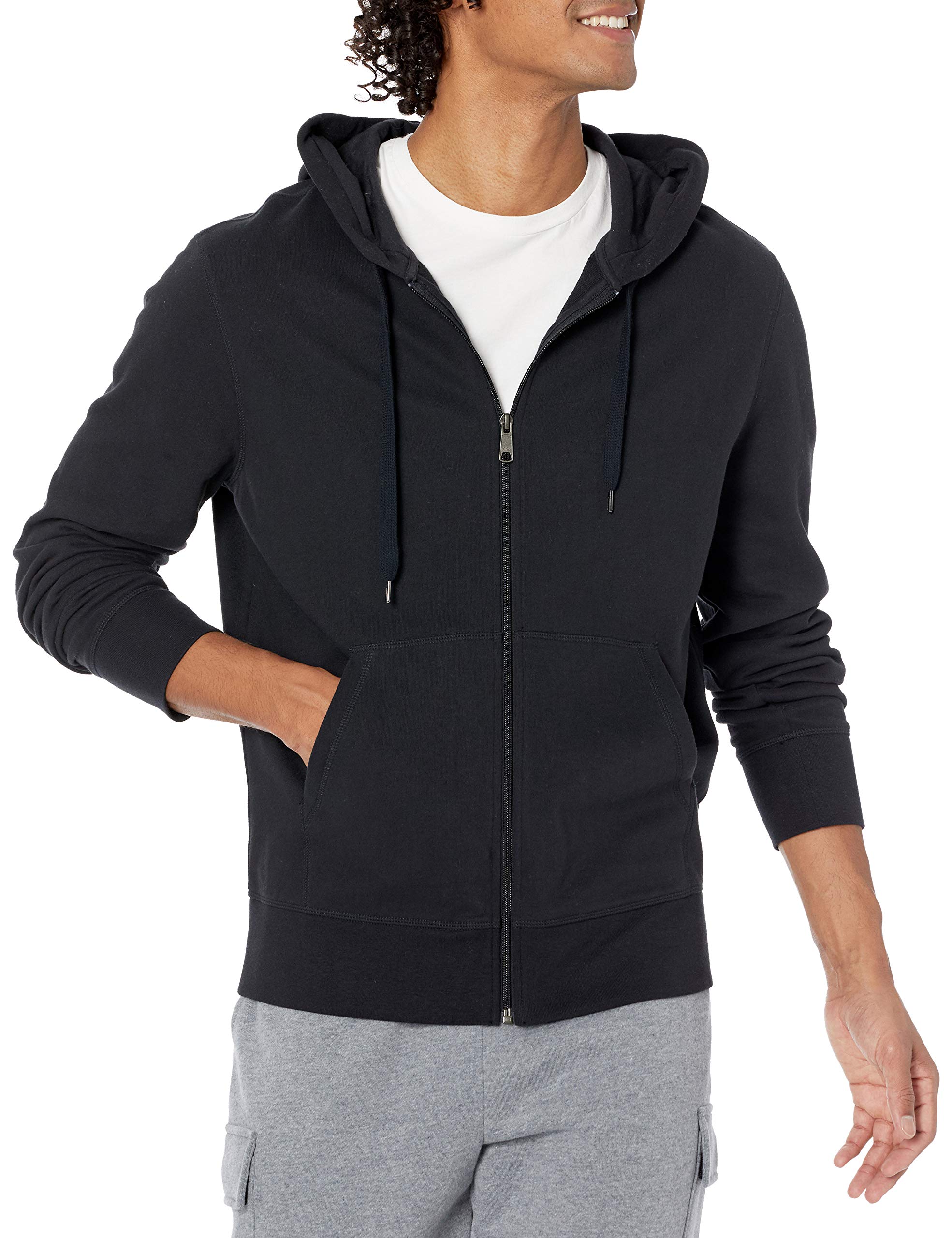 Amazon Essentials Men's Lightweight French Terry Full-Zip Hooded Sweatshirt