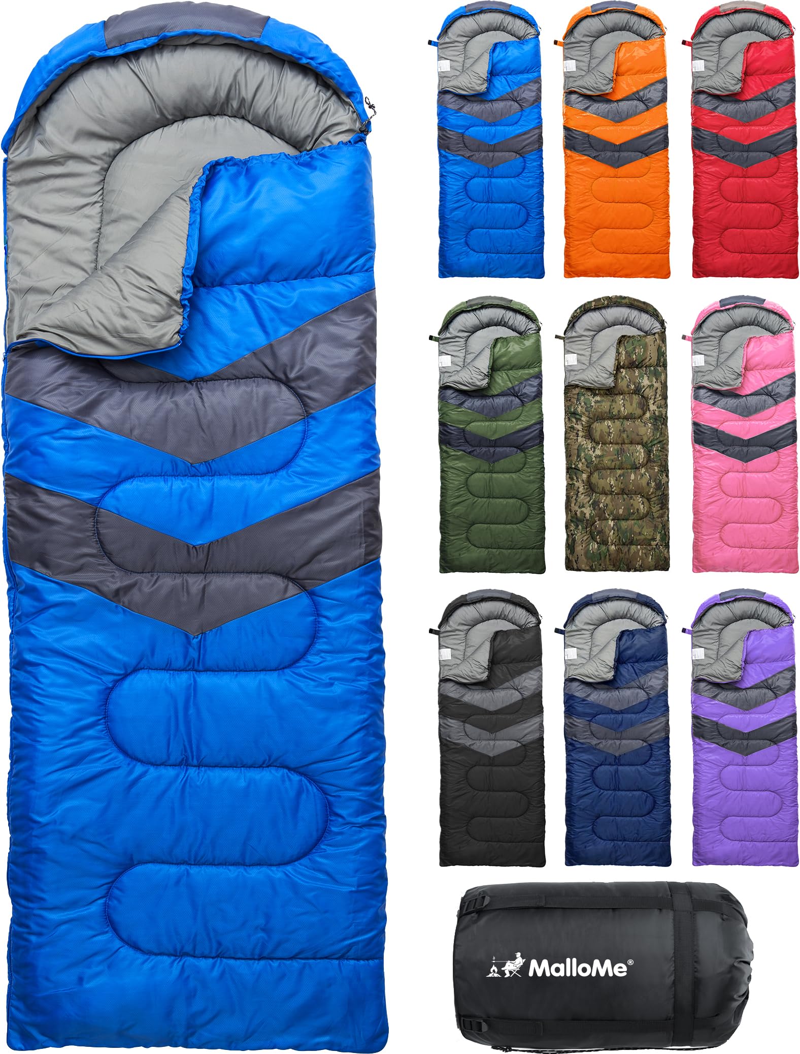 MalloMe Sleeping Bags for Adults Cold Weather & Warm - Backpacking Camping Sleep