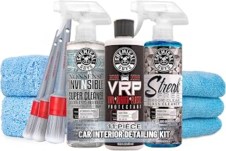 Chemical Guys, 11-Piece Interior Car Detailing Kit, VRP, Nonsense &amp; Glass | VRP dressing, Nonsense all-surface cleaner, glass cleaner, brushes and towels for a complete interior detail