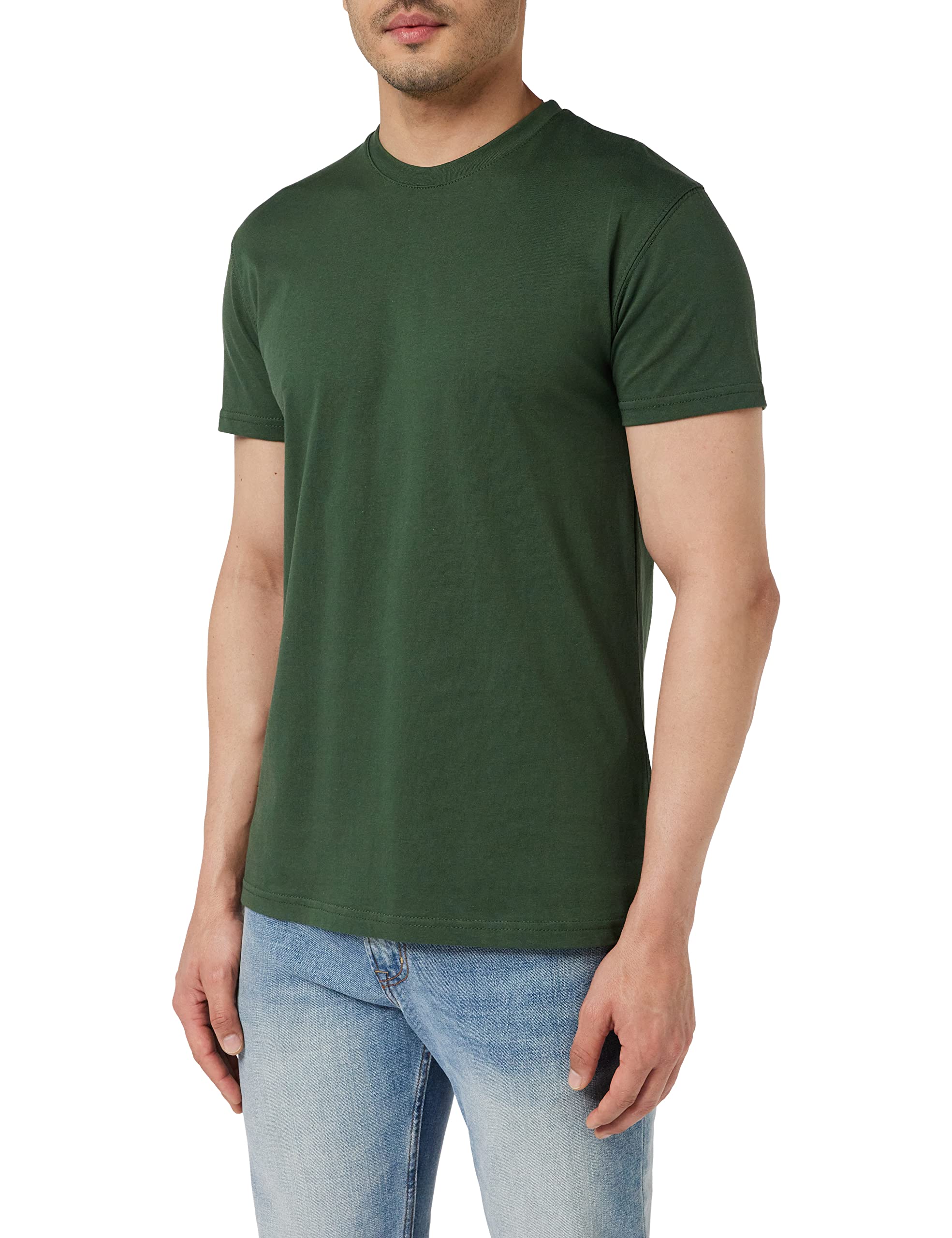 Lower East Herren-T-Shirt mit kurzem Ärmel aus Baumwolle,Rundhalsausschnitt